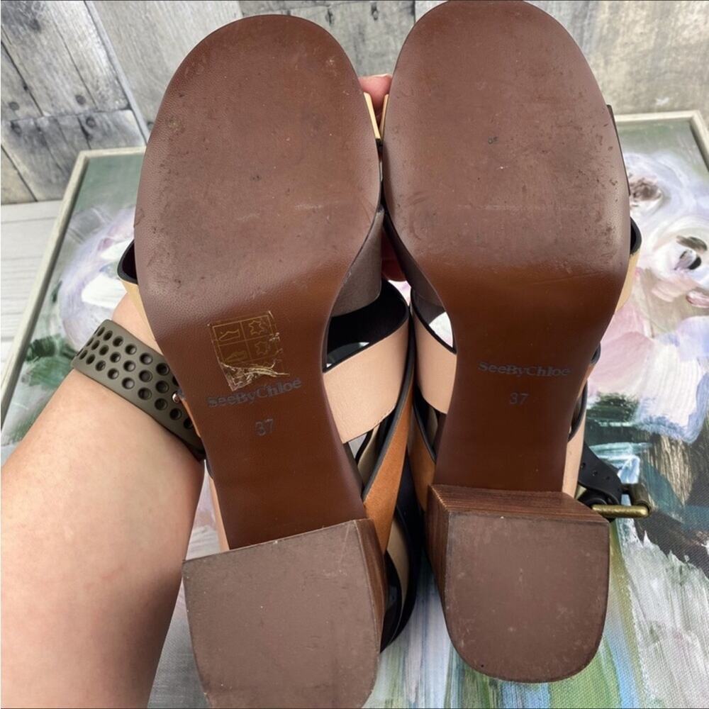 See by Chloe Susanna Block-Heeled Sandals Size 37 - Picture 13 of 16